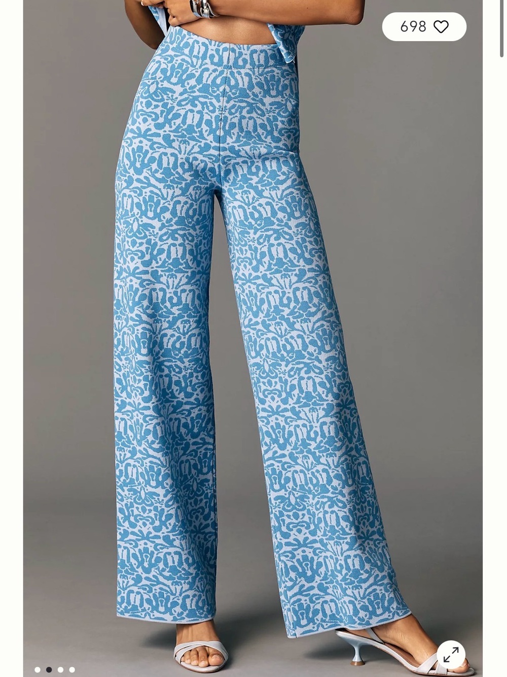 Maeve Sky Blue Printed Pants